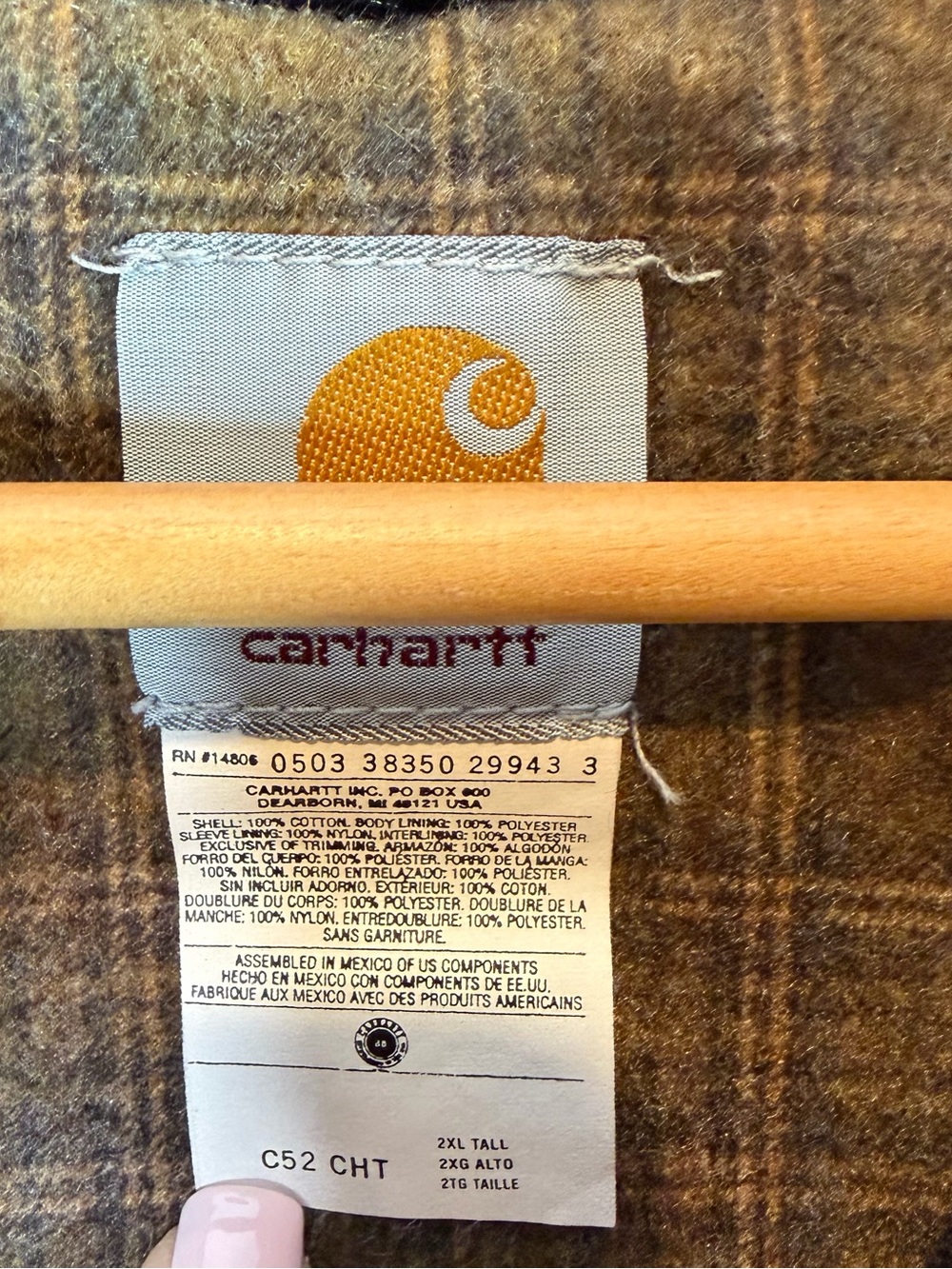 Vintage Carhartt Chore Jacket Men XXL Tall Rancher Coat Blanket Lined C52 CHT - Picture 5 of 10